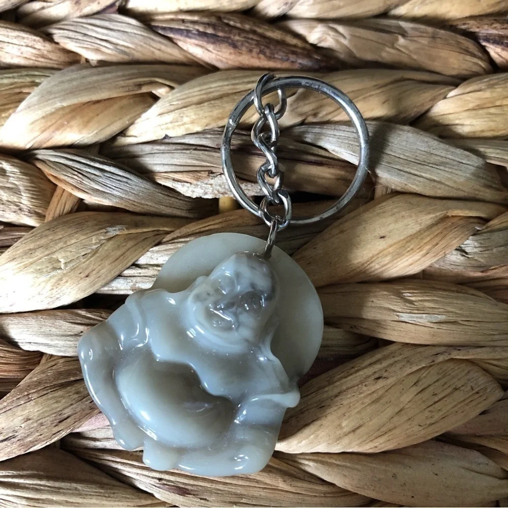 Stone Buddha Keychain